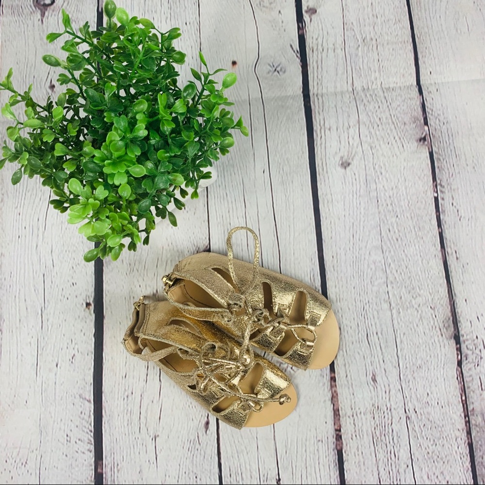 CREWCUTS gold sandals